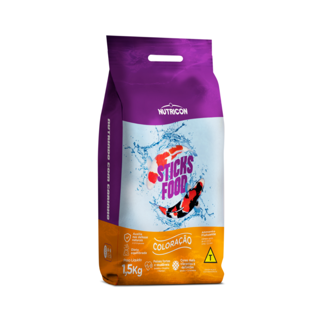 Ração Nutricon Sticks Food Coloração 1,5Kg Ração Nutricon Sticks Food Coloração 1,5Kg