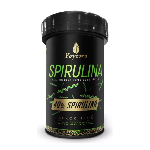 Ração Poytara Black Line Spirulina 40% Pellets M - 45g