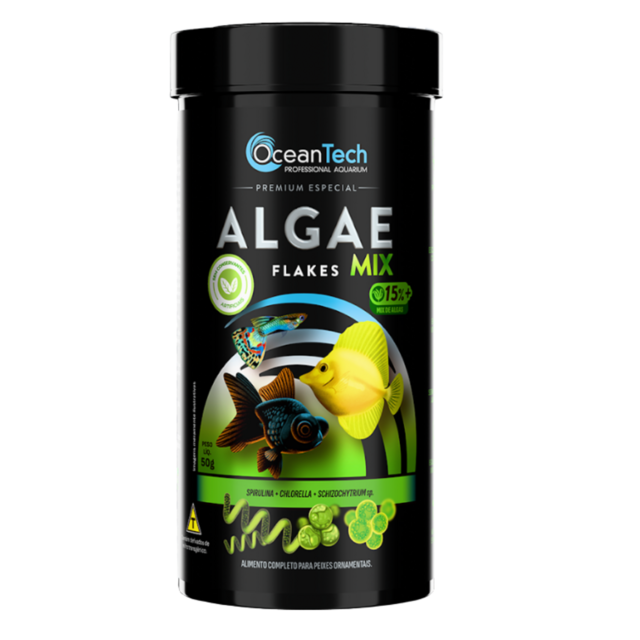 Ração Ocean Tech Algae Flakes Mix 50g Ração Ocean Tech Algae Flakes Mix 50g