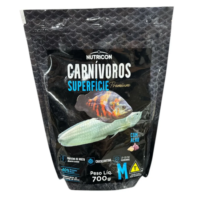 Ração Nutricon Carnívoros de Superfície M 700g Ração Nutricon Carnívoros de Superfície M 700g
