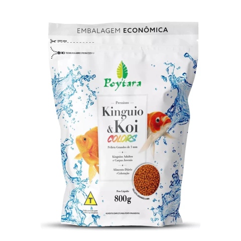 Ração Poytara Kinguio e Koi Colors - 800g