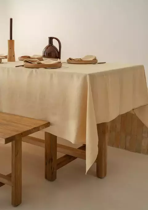 MANTEL TUSOR LISO BEIGE