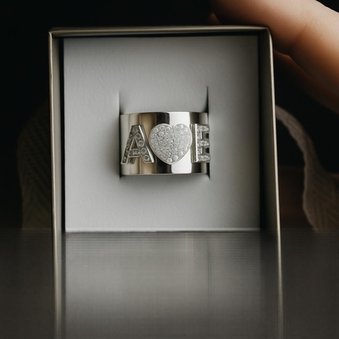 Anel Paris - personalizável - prata 925