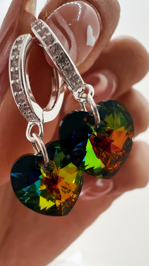 AROS PUCHI CRISTAL PLATA 925