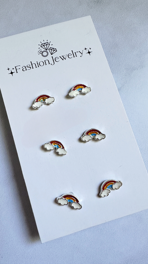 CARTONCITO ARCOIRIS AROS PASANTES X3