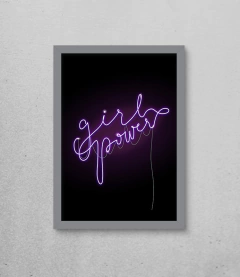 Quadro Girl Power Neon - Casa Rock Store