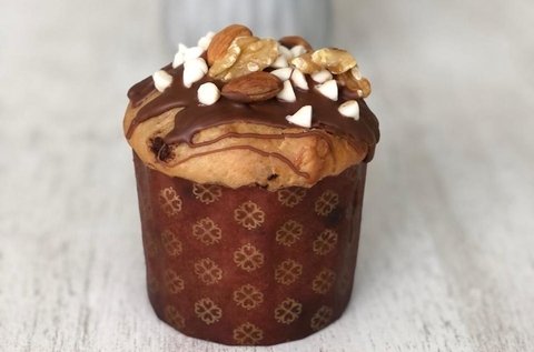Pan dulce chico x150gr: Almendras, nueces y chips de chocolate