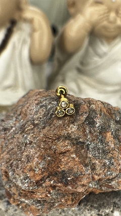 Piercing Helix/Flat triple strass varios colores - comprar online