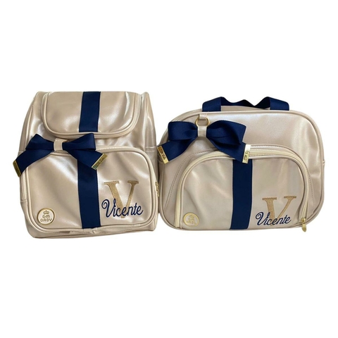 Kit Bolsa Maternidade Personalizado VICENTE 2 Peças