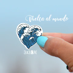 VINILO MINIATURA CORAZÓN DE OLA - comprar online