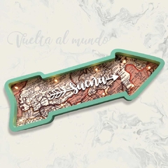 FLECHA LED VERDE VINTAGE "SUEÑA"