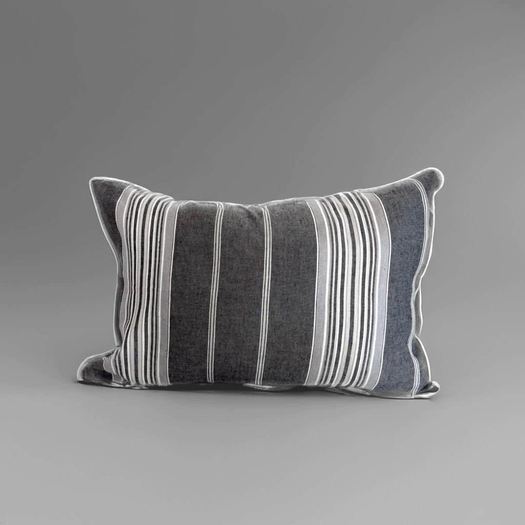 Almohadón Gris rayas