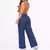Calça Jeans Feminina Wide Leg Cintura Alta Tecido Grosso Pantalona 100%