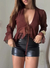 Blusa cropped manga tule boho chik na internet