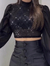 cropped paite com manga de tule aberto nas costas - comprar online