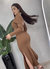 vestido manga longa com fenda , abertura nas costas na internet