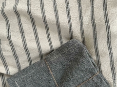 Mantel Soft Oxford Stripe Black - comprar online