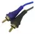 Audiopipe Cable 2 RCA a 2 RCA Macho 0.90 Cm. Azul Ultraflex Libre de Oxigeno BMS-BLS-3