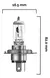 Imagen de OSRAM H4 LAMPARA HALOGENA H4 12V 60/55W P43T