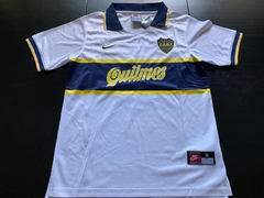 Camiseta RETRO Boca Suplente 1997 Blanca con el 8 - comprar online