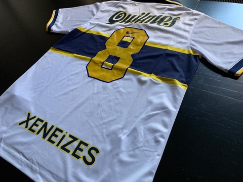Camiseta RETRO Boca Suplente 1997 Blanca con el 8