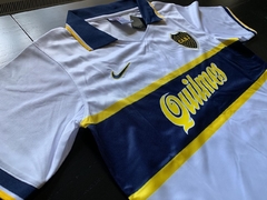 Camiseta RETRO Boca Suplente 1997 Blanca con el 8 - Janisal Deportes
