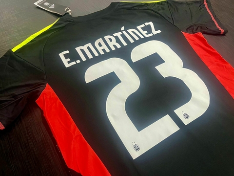 Camiseta Argentina Arquero 2024 AeroRdy Negra Dibu Martinez con parche FWC2022