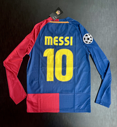 Camiseta RETRO Barcelona Manga Larga Titular Messi 2008/09