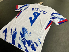 Camiseta Noruega DRI-FIT Suplente 2024/25 Haaland 9 Match Blanca