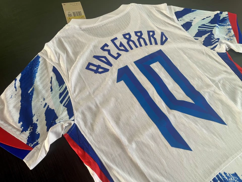 Camiseta Noruega DRI-FIT Suplente 2024/25 Odegaard 10 Match Blanca