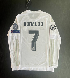 Camiseta RETRO Manga Larga Real Madrid 2015/16 Titular Ronaldo 7 - tienda online