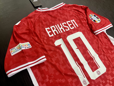 Camiseta Dinamarca Titular 2024/25 Eriksen Euro