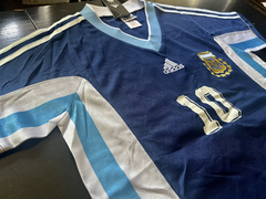 Camiseta RETRO Argentina Suplente 1998 Azul Ortega - tienda online