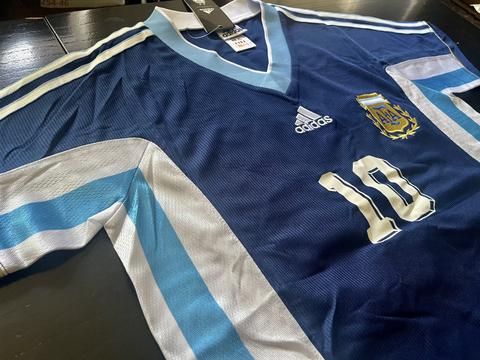 Camiseta RETRO Argentina Suplente 1998 Azul Ortega