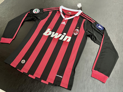 Camiseta RETRO Manga Larga Milan 2009/10 Titular Ronaldinho 80 - Janisal Deportes