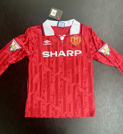 Camiseta RETRO Manga Larga Manchester United Titular 1993/94 Beckham 28 - comprar online