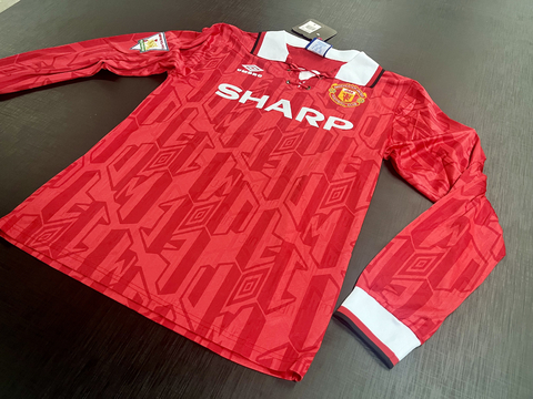 Camiseta RETRO Manga Larga Manchester United Titular 1993/94 Beckham 28