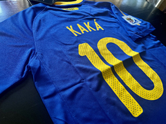 Camiseta RETRO Brasil Suplente 2010 Azul Kaka en internet