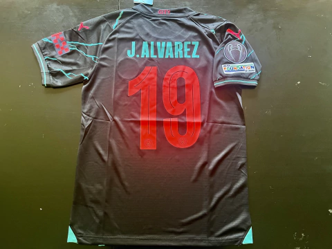 Camiseta Manchester City Suplente 2023/24 Negra Julian Alvarez