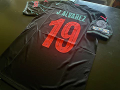 Camiseta Manchester City Suplente 2023/24 Negra Julian Alvarez