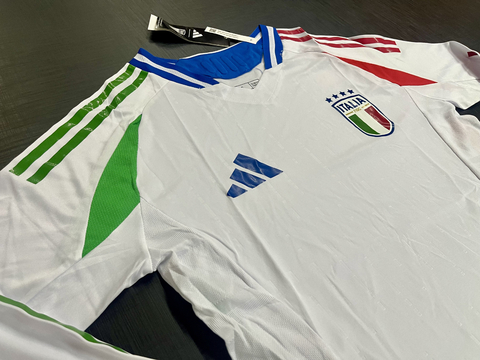 Camiseta Italia Manga Larga Suplente Blanca 2024/25 Heatrdy