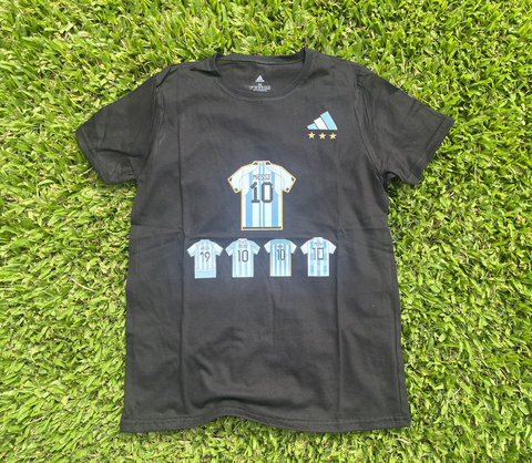 Remera Algodón Negra Messi 2023