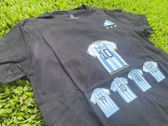 Remera Algodón Negra Messi 2023 en internet