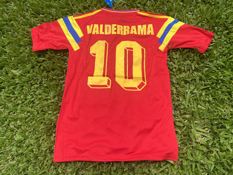 Camiseta RETRO Colombia Suplente 1990 Roja Valderrama