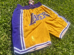 Short NBA LA Lakers Amarillo y Violeta (bolsillos con cierres) - comprar online