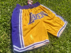 Short NBA LA Lakers Amarillo y Violeta (bolsillos con cierres) - comprar online