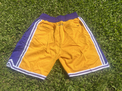 Short NBA LA Lakers Amarillo y Violeta (bolsillos con cierres) en internet