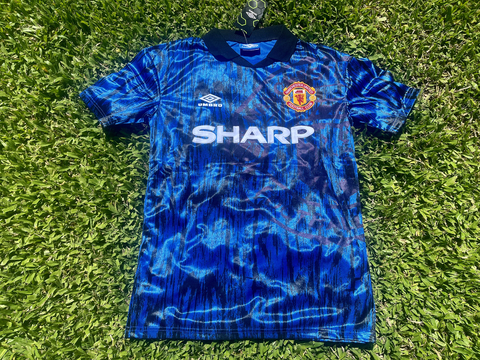 Camiseta RETRO Manchester United Suplente 1992/93 Azul Cantona