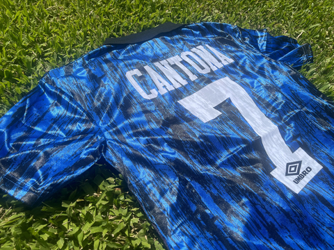 Camiseta RETRO Manchester United Suplente 1992/93 Azul Cantona