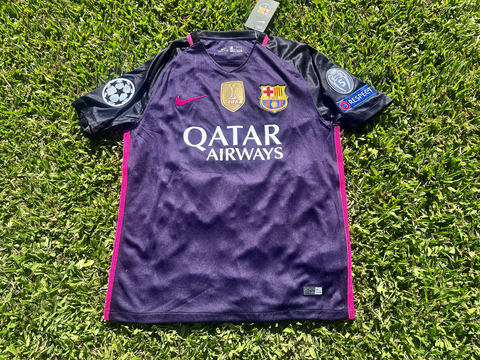 Camiseta RETRO Barcelona Suplente 2016/17 Violeta Messi